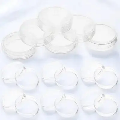 

30Pcs Easy Clean Plastic Petri Dish with Lid Transparent Culture Plate for Biology Chemistry Experiments School Lab Teaching