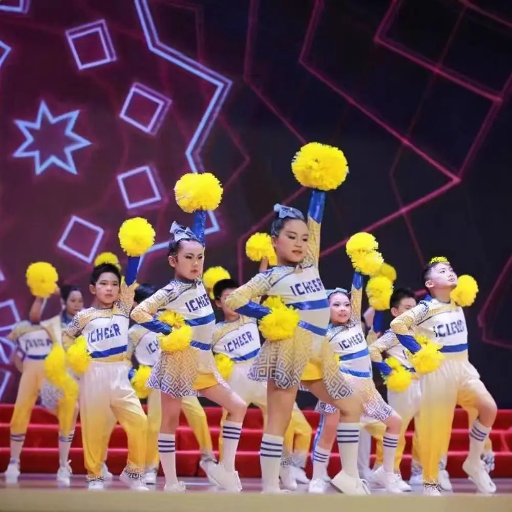 

25cm Game Pom Poms Multicolors PET Cheering Ball Come On Props Cheap Practical Cheerleading Dance Party Concert Decorator