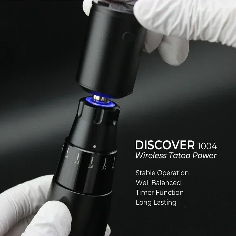 Fonte de Alimentação Sem Fio para Tatuagem, Fonte de Alimentação para Caneta de Tatuagem, Bateria de Lítio OLED RCA, Fonte de Alimentação Móvel para Carregamento, Fonte de Tatuagem