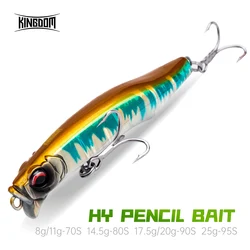 KINGDOM HY Pencil esche da pesca artificiali 8g 11g 14.5g 17.5g 20g 25g matita affondante 70mm 80mm 90mm branzino lungo matita