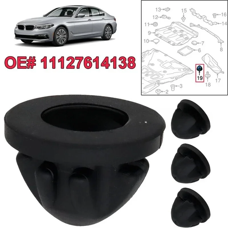 

4X Engine Top Cover Trim Rubber Mount Grommet Bush Bump Stop 11127614138 for BMW 1 2 3 4 5 6 7 SERIES X1 X2 X3 X4 X5 X6 Mini