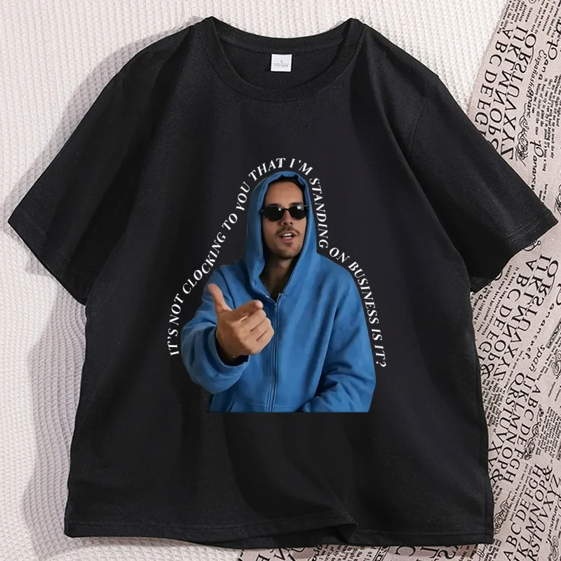 Men's Graphic T Shirts Soft Breathable Cotton Round Neck Short-sleeve Graphic Tee It's Not Clocking To You Belieber T-shirts