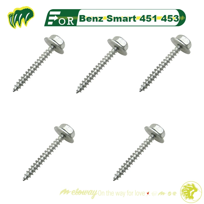 5pcs Screws For Benz Smart 451 453 Chassis Fuel Tank Bottom Guard Plate Screw Fastener Screws Fixing Accessory