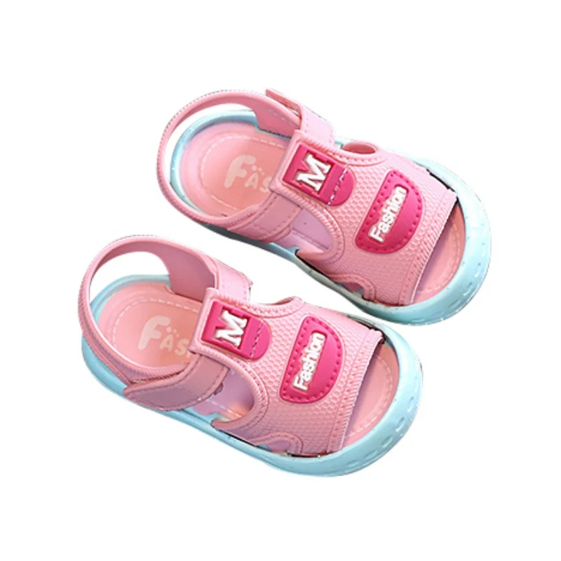 Summer Newborn Sandals Baby Boys Girls Soft Sole Anti-Slip Fashion Comfortable Elastic Beach Sandals For 0-5 Years Kids