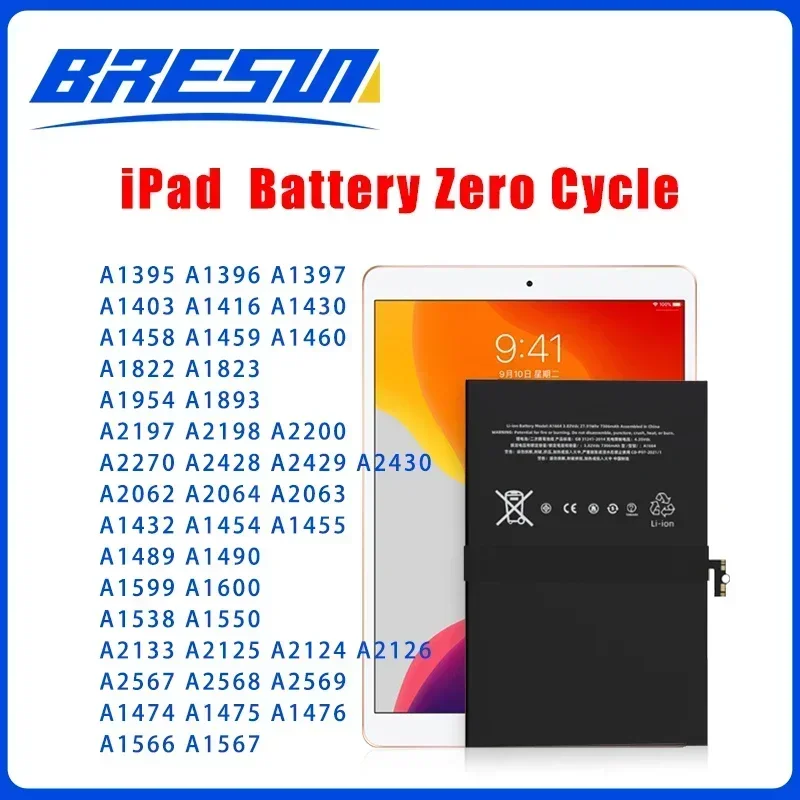 Tablet Battery For iPad 6 Air 2 A1566 For iPad 5 Air 1 A1474 A1475 A1893 10.2 Mini 2 3 4 5 Pro 9.7 10.5 11 12.9 Battery