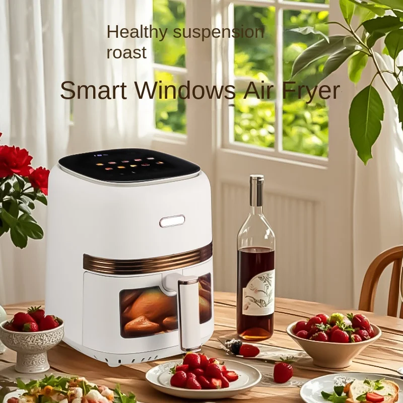 

Wholesale Large Capacity Multi-Function Automatic Electric Oven Visual Window Air Fryer Suspended Touch Screen Plastic Household