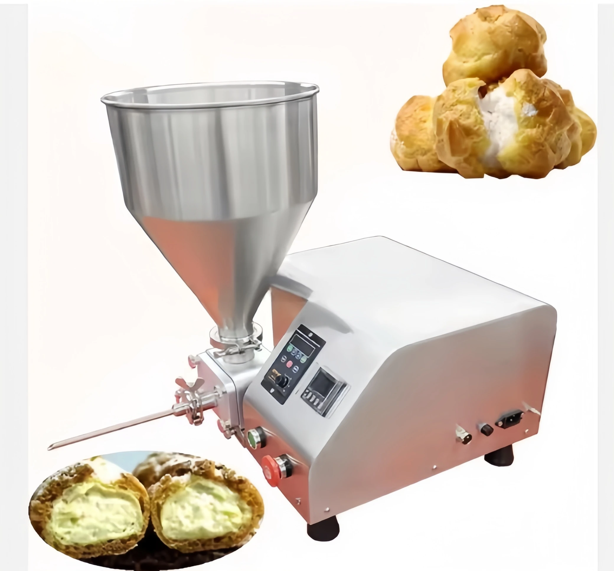 Cake Cream Filling Machine Donut Jam Injector Churro Puff Bread Croissant Chocolate Cheese Filling Equipment