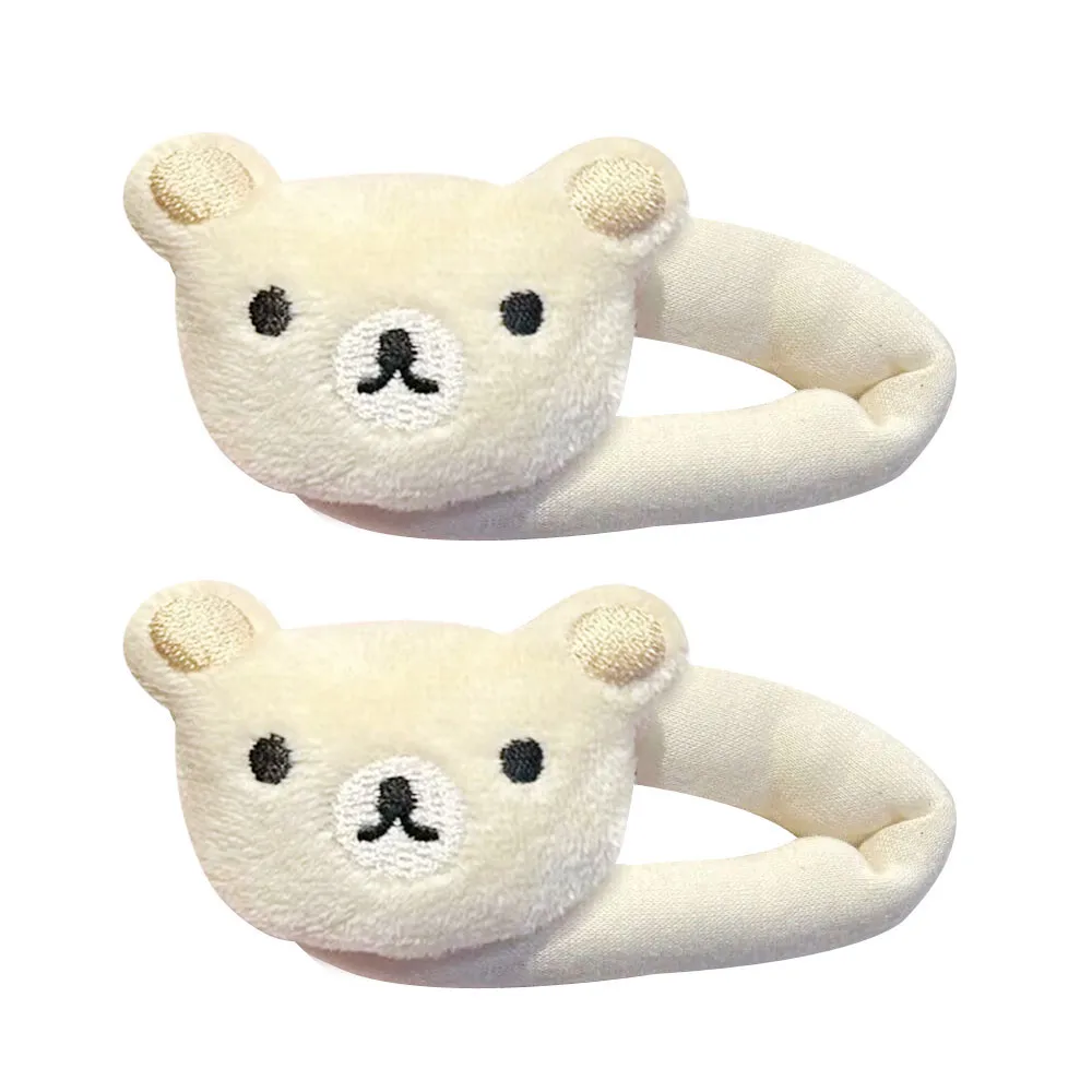 Cute Rilakuma Korilakkuma Bear Plush Hair Clip 2 Pieces Set Hair Barrette Clips Hairclip Hairpin Women Girls Kawaii Headwear