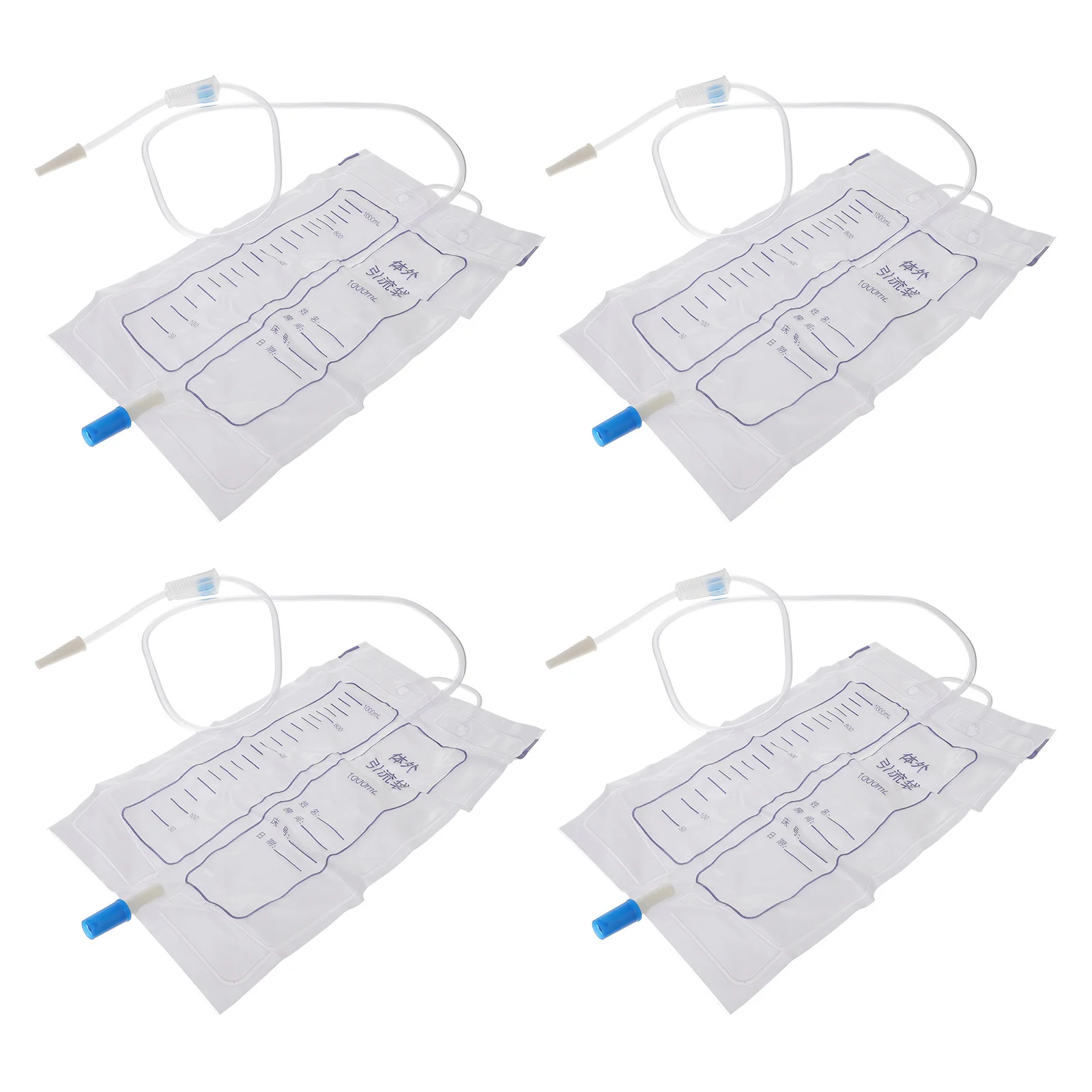 4 قطعة كيس البول القابل للتصرف مكافحة ارتجاعي تصميم المحمولة بولي كلوريد الفينيل الصرف حقيبة تجميع لمرضى سلس البول لوازم الصحة