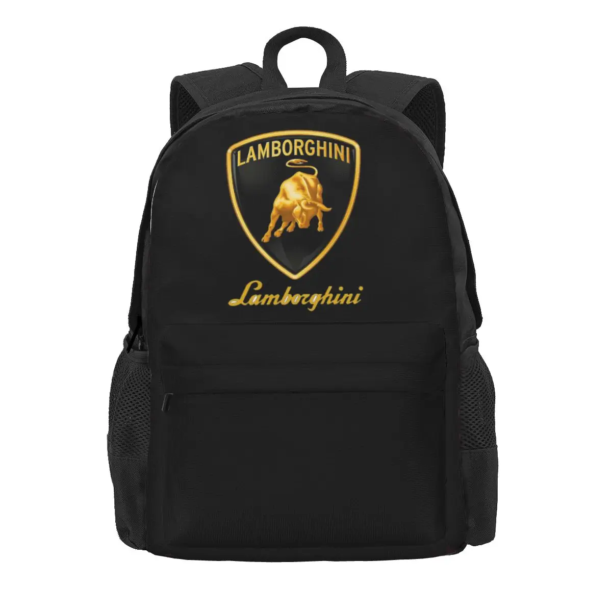 Lamborghini-mochila brillante con logotipo para niños y niñas, morral escolar de dibujos animados, morral de viaje, bolso de hombro