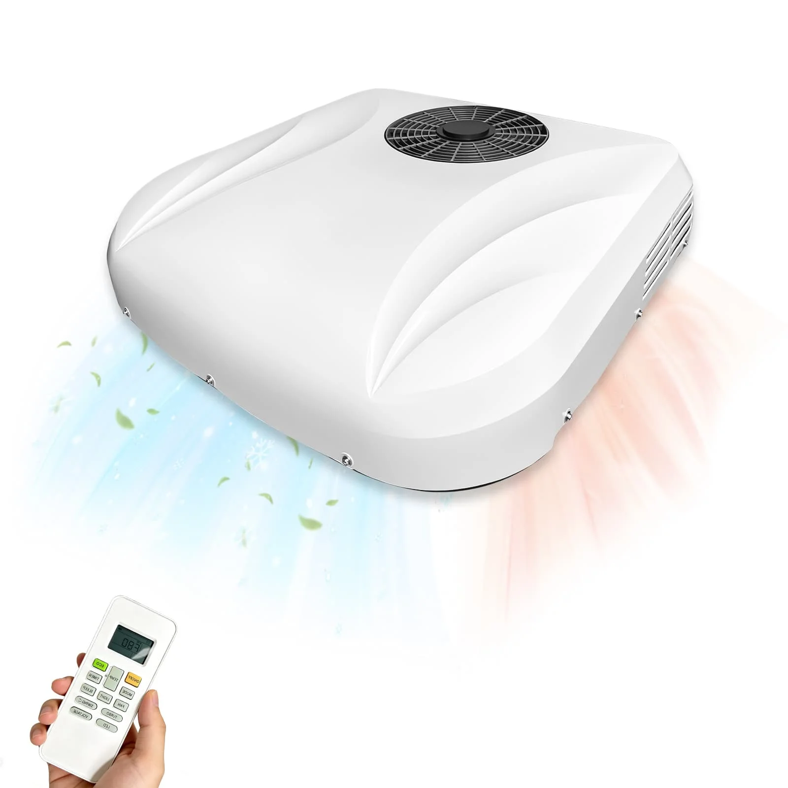 12V RV Air Conditioner 13500BTU, rv heat pump air conditioner 12 Volt Electric Quiet AC unit for RV Motorhome Camper Van Truck