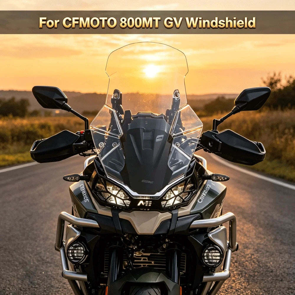 

For CFmoto 800MT GV Windshield And Widened Plate Chest Protector And Rain Shield Heightened andDeflector Modification parts