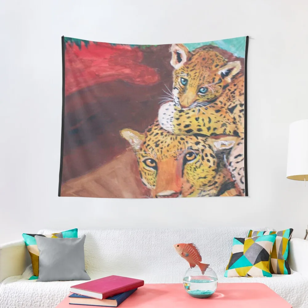 

Leopard Mother and Child Tapestry Bed Room Decoration Room Decorations Home Decor Aesthetic Home Decoration Accessories Tapestry