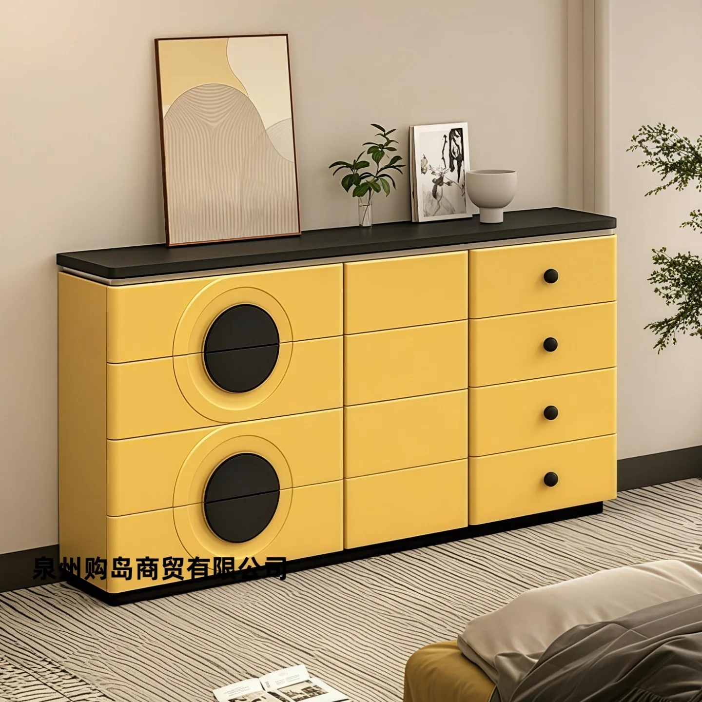 خزانة مدخل خزانة جانبية إيطالية بسيطة وحديثة وبسيطة #1