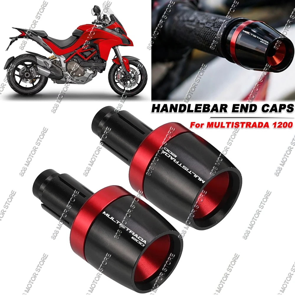For Multistrada 1200 Universal 7/8" 22mm Motorcycle Bar End Plugs CNC Handlebar Caps