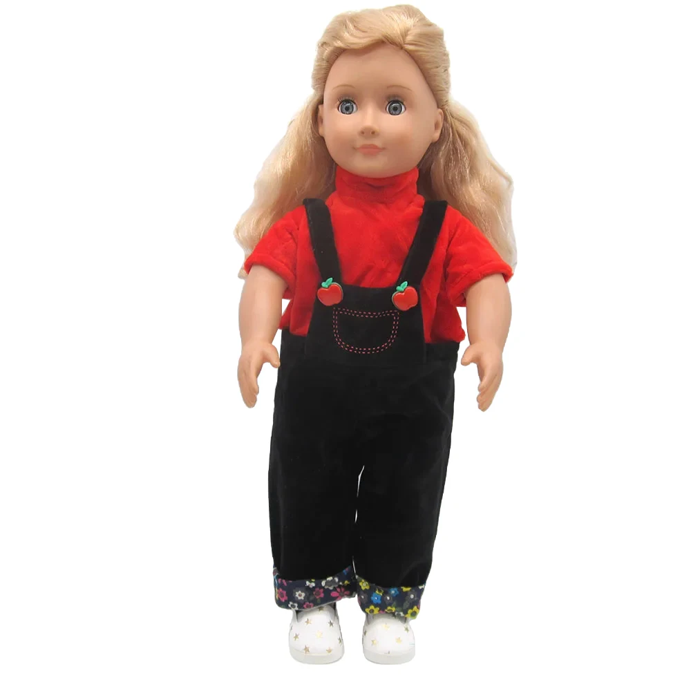 Clothes for Dolls Fits 43CM Toy New Born Doll  American doll Accessories Strap suits, dresses