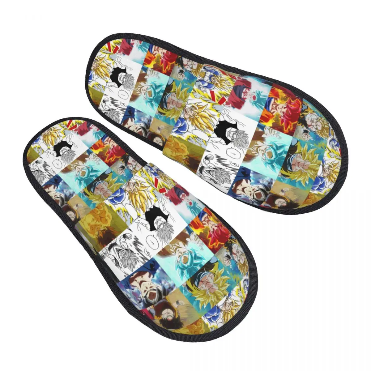 Zapatos cómodos personalizados de Son Goku de Anime japonés con zapatillas de espuma viscoelástica, zapatos de casa para dormitorio de mujer