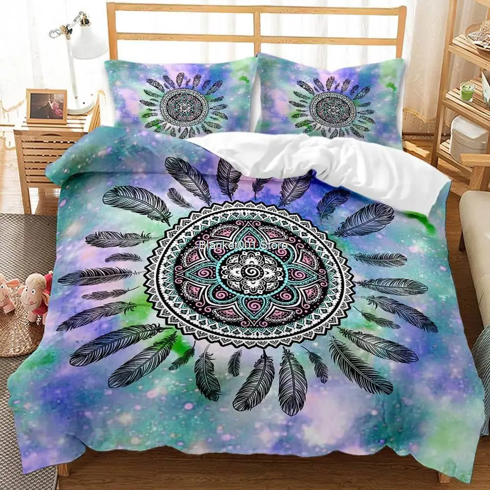 

Evich Bohemian Dream Catcher 3D Print Bedding Set Twin Full Queen King 220x240 Size Duvet Cover Set Linen Home Textile