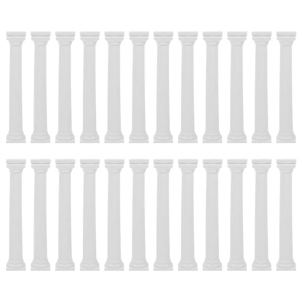 

24Pcs Roman Column Cake Pillars Elegant Vintage Tiered Cake Supports Stable Dowel Rods for Wedding Party Dessert Display Stands