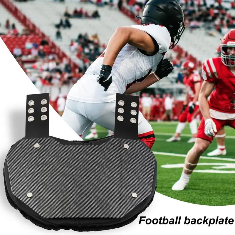 Football Back Plate Professional Kids Football Back Pad Hard Outer Shell Rear Lower Back Protector Lower Back Pads Football