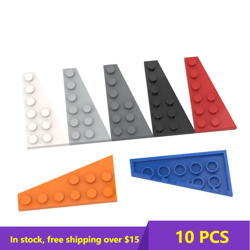 10PCS MOC Bricks  Compatible Assembles Particles 54383 3x6(Left) for Building Blocks Parts DIY Educational High-Tech Parts Toys