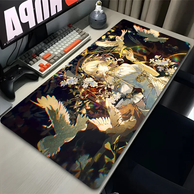 

Honkai: Star Rail Aglaea Mousepad Large Gaming Keyboard Gamer Mouse Pad on The Table Desk Mat coaster Anime PC carpet Mouse Mats