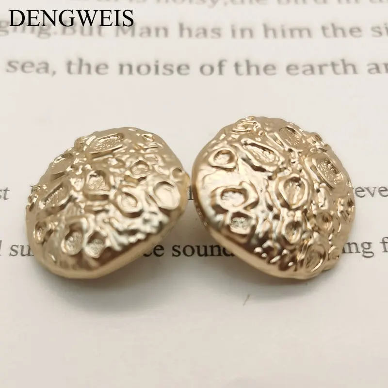 6 Stück 18/23mm Metallknöpfe mit Mondkrater-Oberfläche für Kleidung, Designer-Handarbeit, Nähzubehör, Großhandel – Detail 4