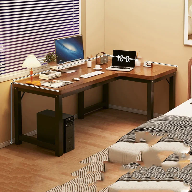 

Wooden Standing Computer Desks Study Seating Organizer L Shaped Reading Desk Office Corner Mesa De Escritorio Furniture Home