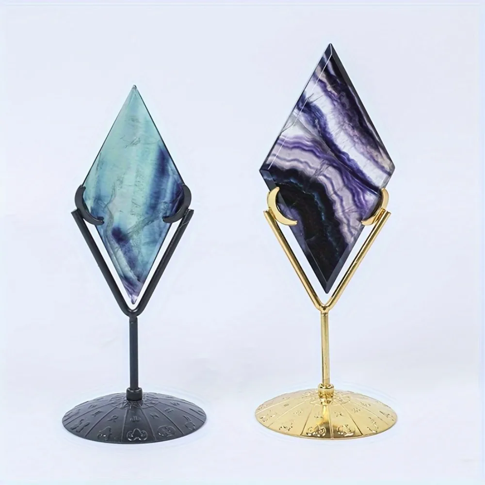 Twelve Zodiac Bohemian Crystal Display with Removable Metal Base-perfect for Home, Office and Party Decor