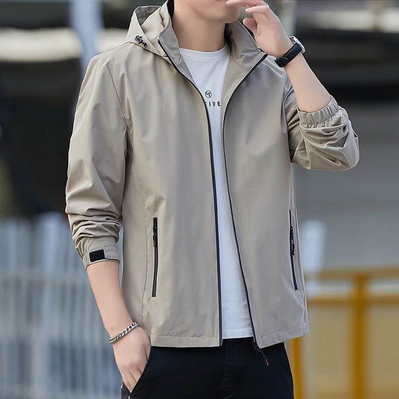 Men Fashion Jackets Spring Autumn Casual Zipper Coats Loose All-match Trend Long-sleeved Jacket Brand Male Hoodie Windbreaker