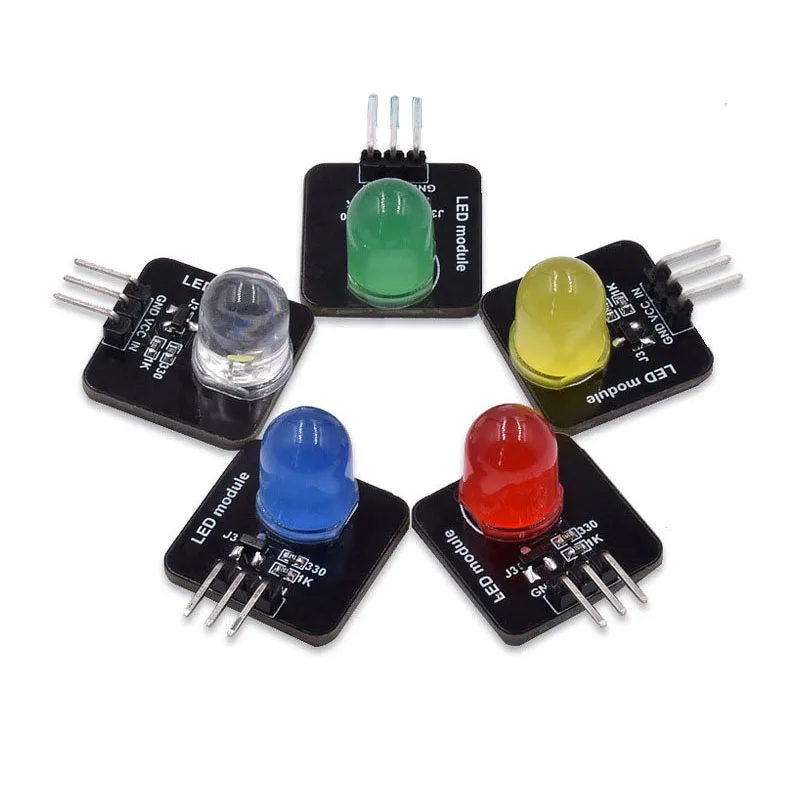 1/2~100/200Pcs 10mm LED Light Emitting Module Indicator Light Emitting Diode Compatible With Arduino