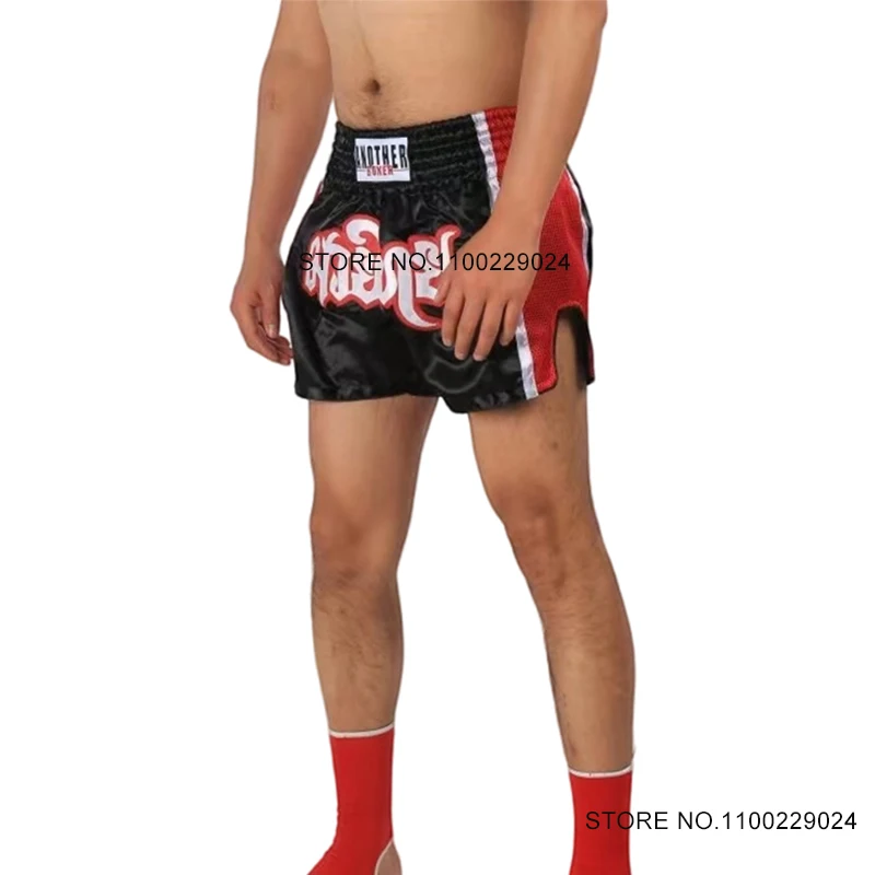 

Шорты Muay Thai для мужчин и женщин, детские боксерские шорты из сатиновой ткани, боевые искусства, грудинг, кикбоксинг, тренировочные клетки, боевые штаны