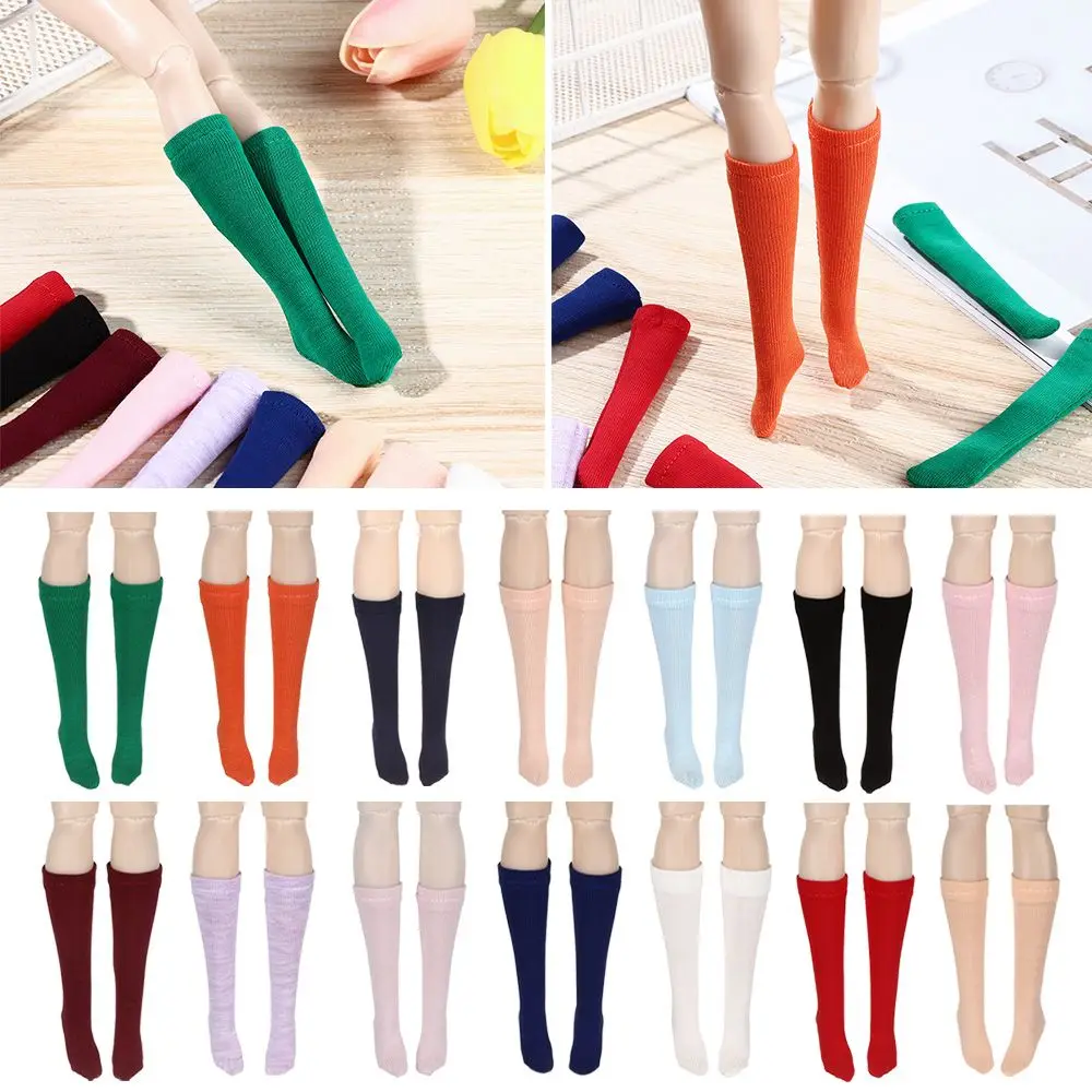 Para niñas 1/6, accesorios de ropa de regalo, calcetines de muñeca hechos a mano, medias, calcetines de tubo medio