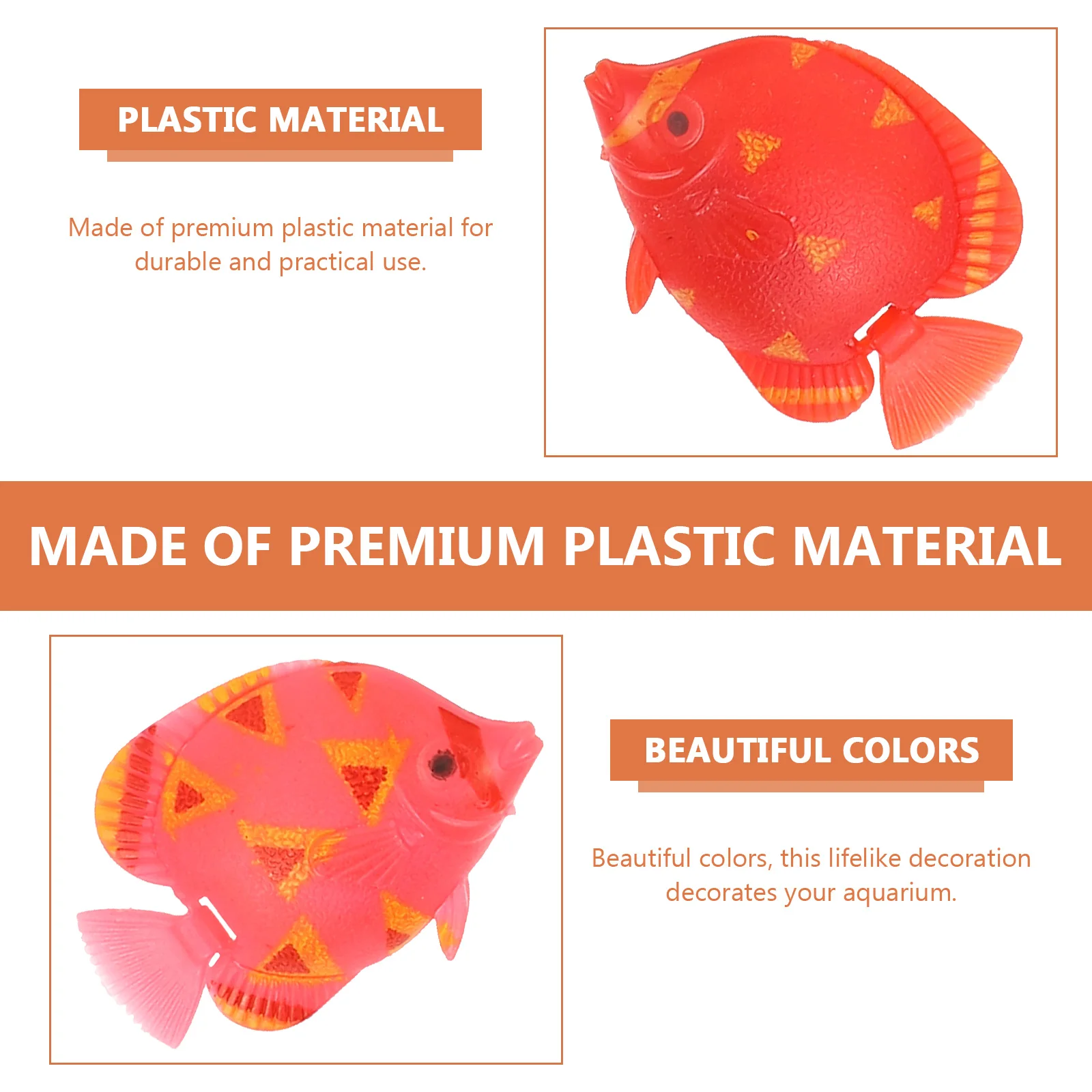 

20pcs Artificial Floating Fishes Plastic Tropical Aquarium Decorations Fake Fish Tank naments Lifelike Gifts