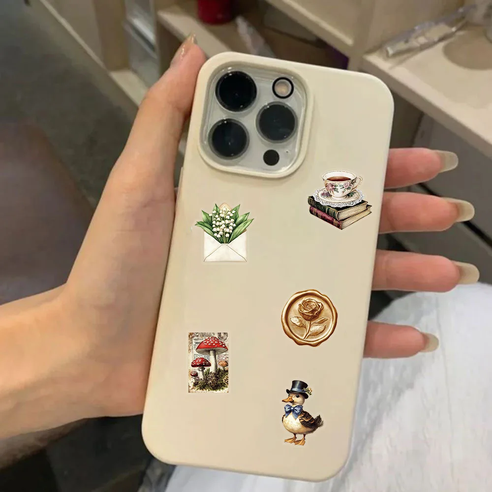 50PCS Cartoon Retro Mushroom Graffiti Stickers Classic Children's Stickers Suitcase Skateboard Luggage Phone Case Decoration