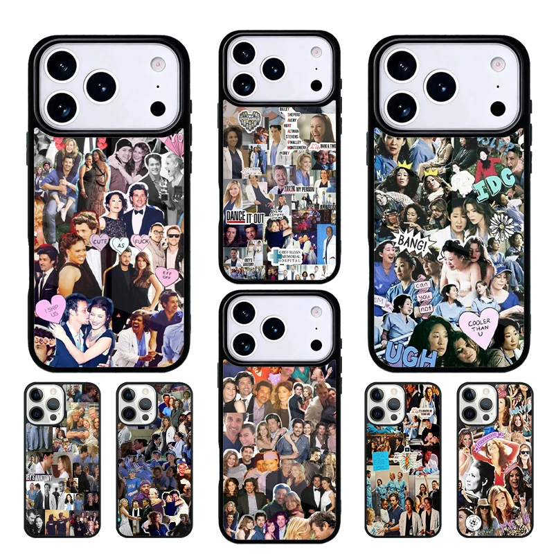 Capa de celular Grey's Anatomy Meredith compatível com iPhone 17 Air, 16e, 15, 14, 13, 12, 11 Pro Max, 17 Air