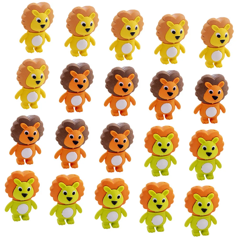 

48pcs Eraser Animal Cute Cartoon 3D Rubber for Drawing Office Party Favors Gifts Student Supplies