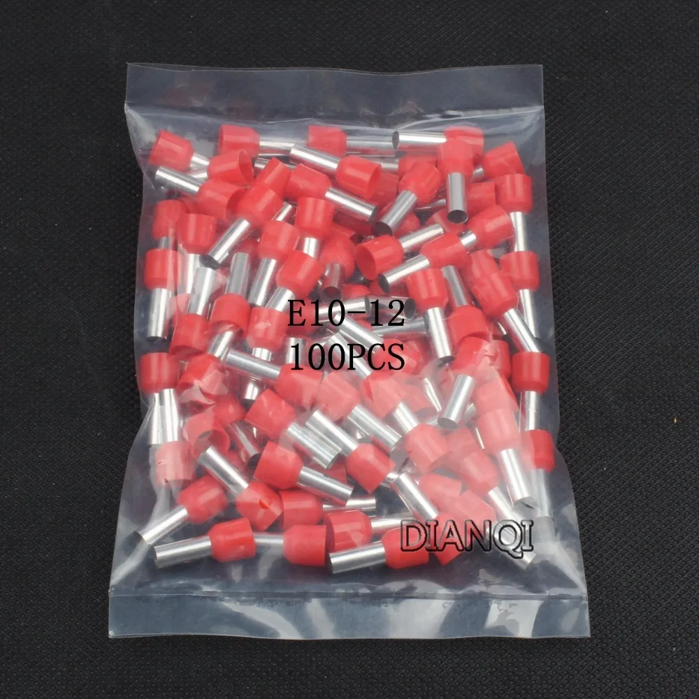 E10-12 Buis Isolerende Geïsoleerde Terminals 10MM2 Cable Connector 100 Stks/pak Isolerende Crimp Terminal Connector