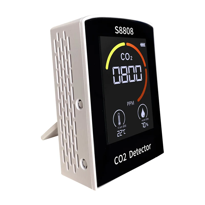 New Real time CO2 Carbon Dioxide Detector Air Monitor Greenhouse Warehouse Air Quality Temperature Humidity Monitor CO2 Sensor