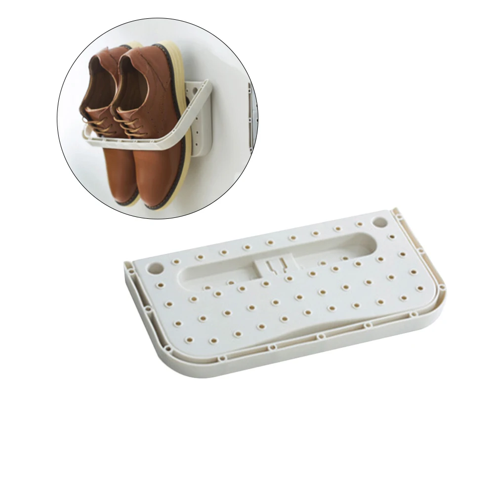 

Wall Mounted Shoe Rack Tidy Storage Holder Shoes Hanger Floating Shelves for Space Saving Racks