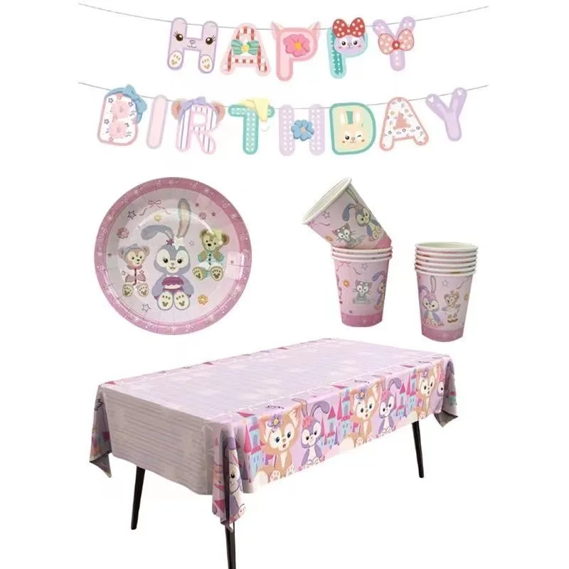 Sanrio Birthday Party Tablecloth Oil-proof Waterproof Atmosphere Sense Cartoon Kuromi Mymelody Disposable Tablecloth Decoration