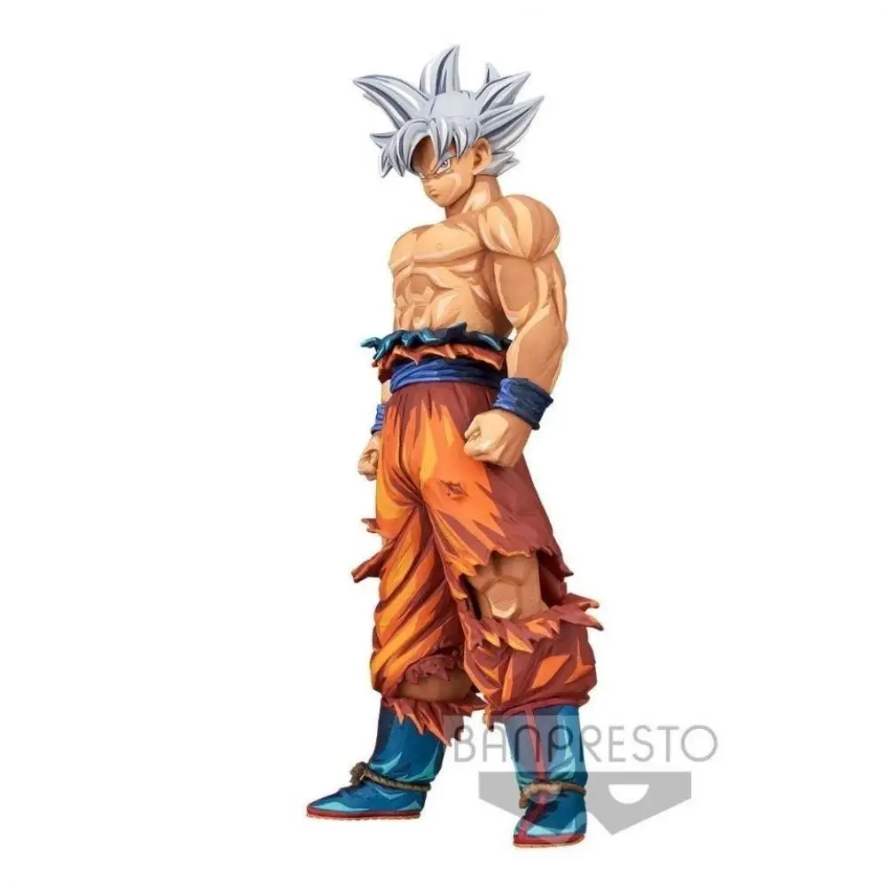 Banpresto Grandista Gros Comic Color Son Goku Ultra Instinct Action Figure Model Silver Hair Standing Posture Collectibles Toy