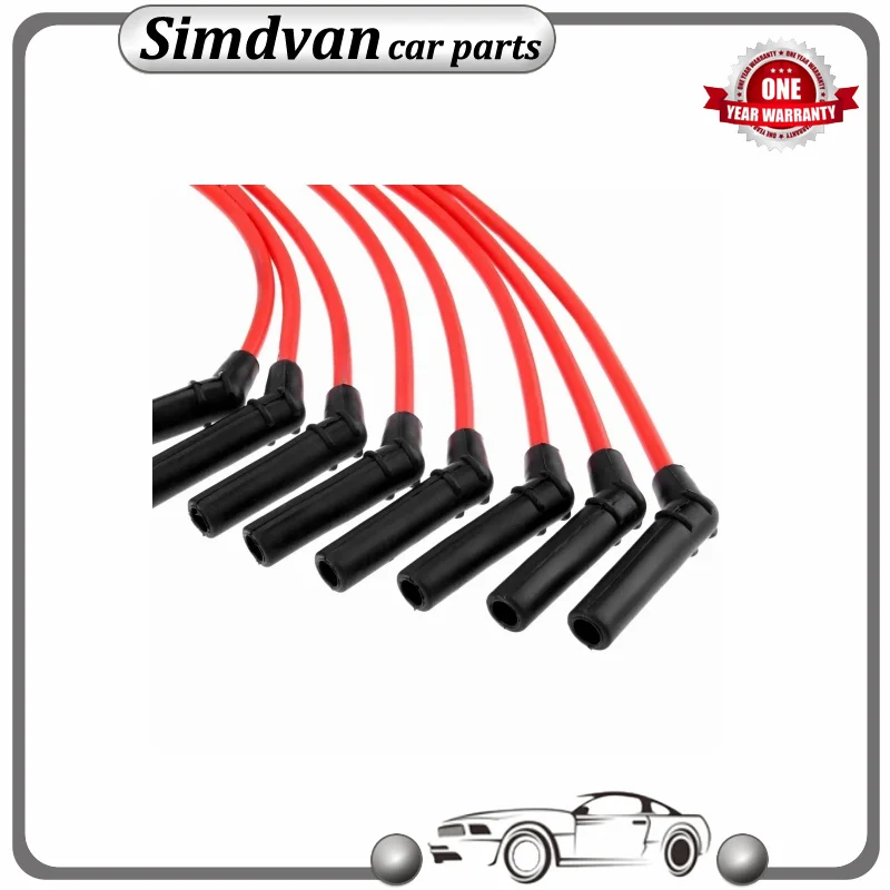 10 قطعة 10.5 مللي متر سباق أسلاك الإشعال لفائف شرارة التوصيل الأسلاك لفورد F-150 1979-1995 5.0L 5.8L SBF M-12259-C301 M12259C301 JDMSPEED