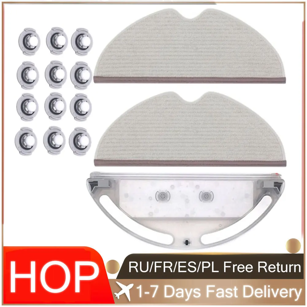 Xiaomi Roborock s6 pure s5 s6 s51 s50 s52 s55 e25 e35 e4e5と互換性のあるモップクロス,水タンク,真空アクセサリー