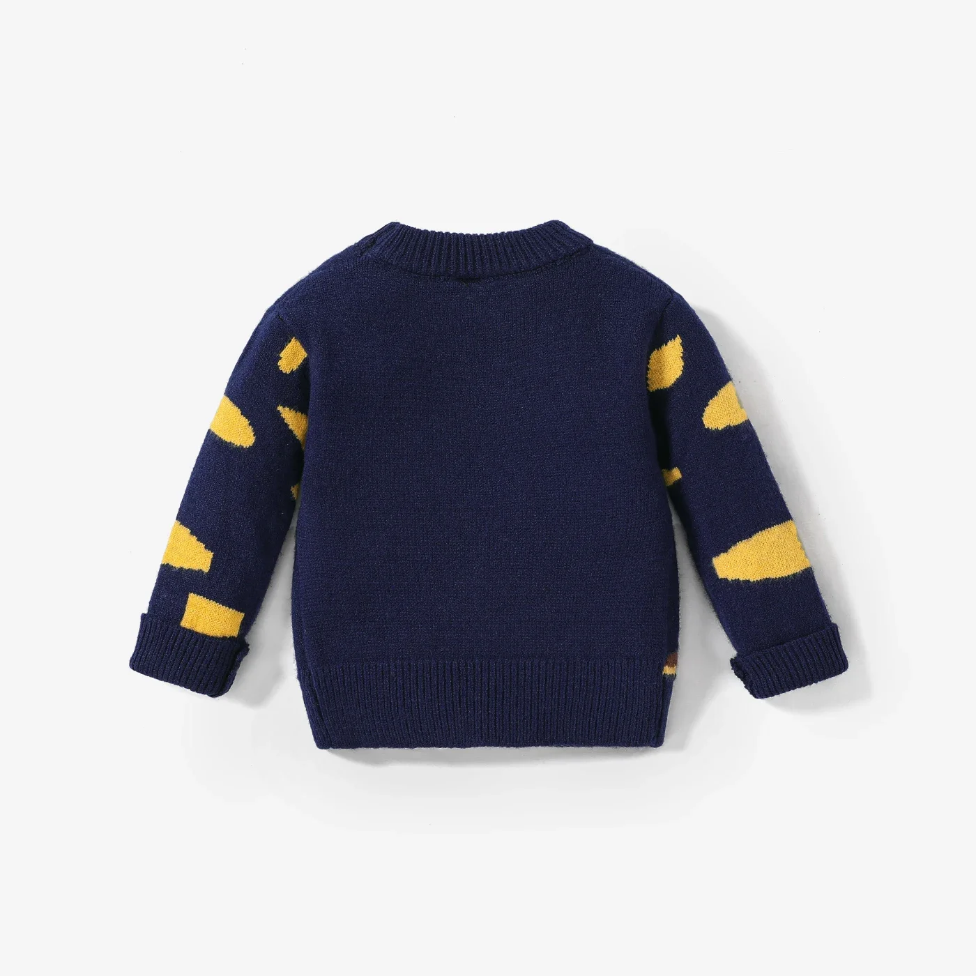 PatPat Baby Boy Giraffe Embroidery Long-sleeve Sweater Soft and Comfortable Perfect for Outings and Daily Wear Basic Style