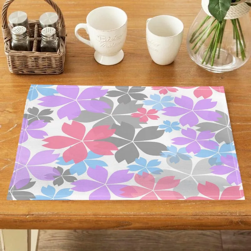 Fresh Style Smile Daisy Flower Placemat Linen Dining Table Mats Pads Bowl Cup Mat Home Decor Kitchen Accessories