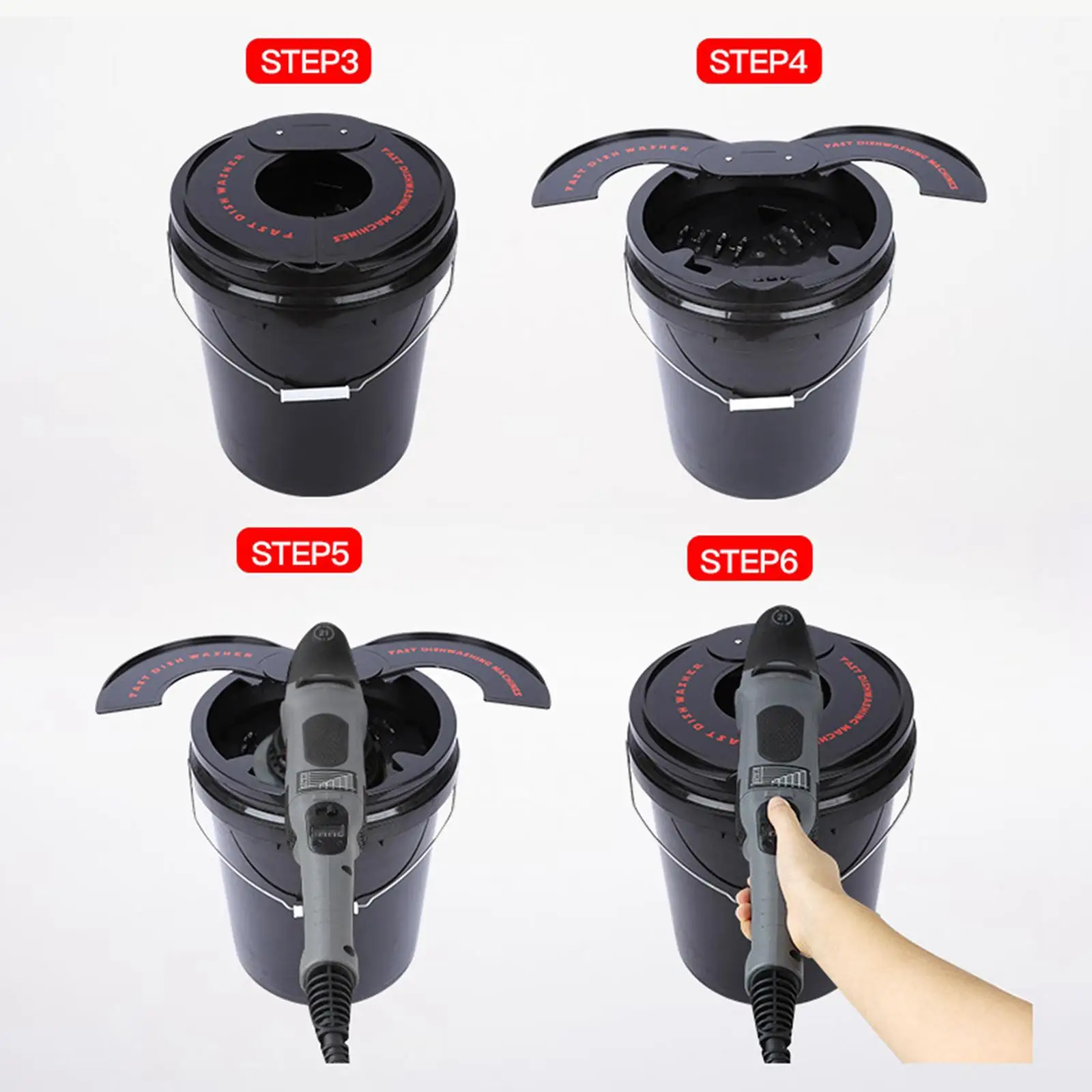 

Car Washing Pad Washer Supplies Wash Bucket Accessories Small Bucket Car Detailing Lightweight Washing for Foam Pads