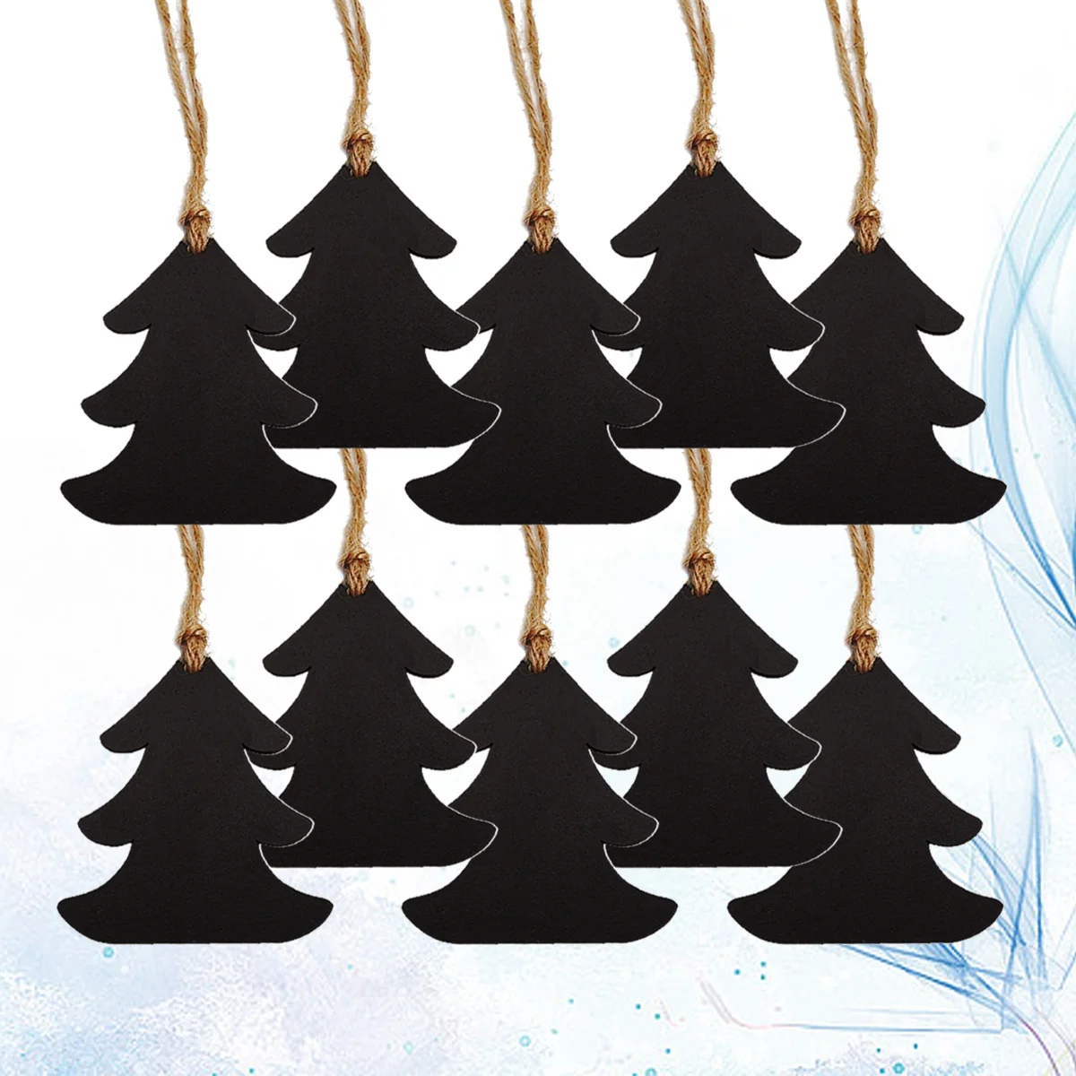 

10Pcs Mini Chalkboards Hanging Christmas Tree Double-Sided Wooden Blackboards for DIY Wedding Party Home Decor Tags