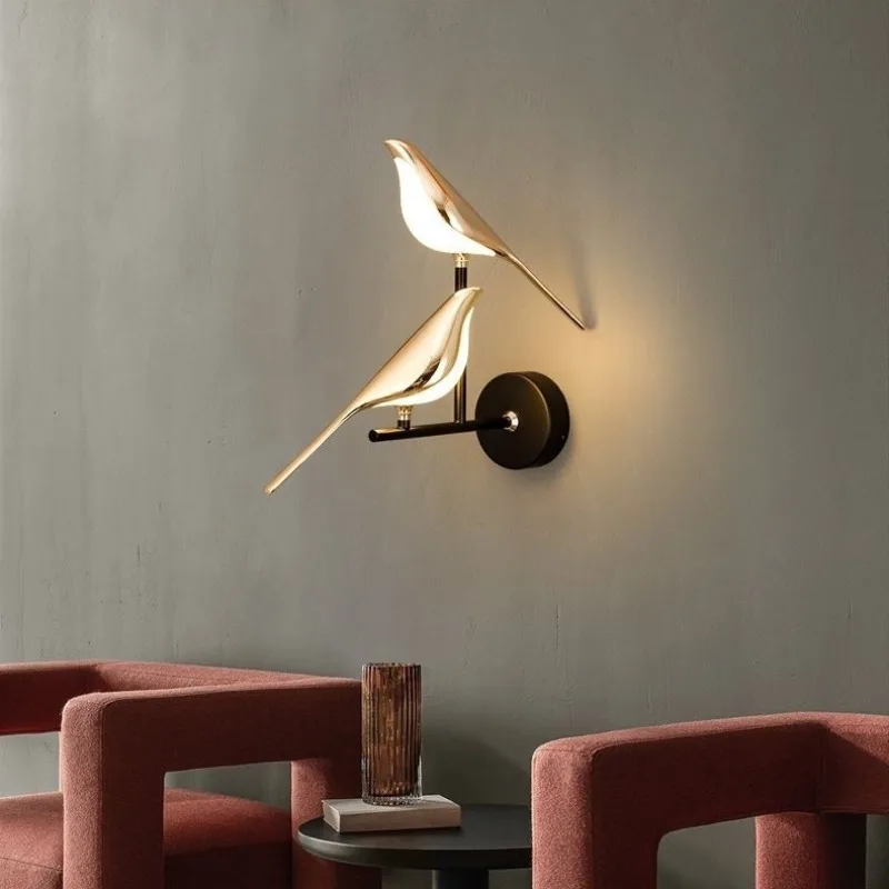 

Nordic LED 360° Rotation Bird Wall Lights Bedside Hanging Light Novelty Rotatable Wall Lamp Bedroom Bedside Indoor Lighting