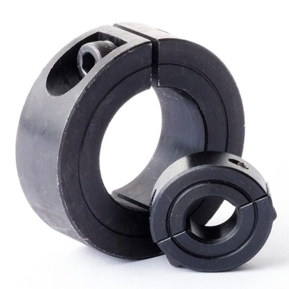 

1Pcs 45 Steel Clamp Collar Double Split With Screws 32mm To 150mm Shaft Collar Black Phosphate